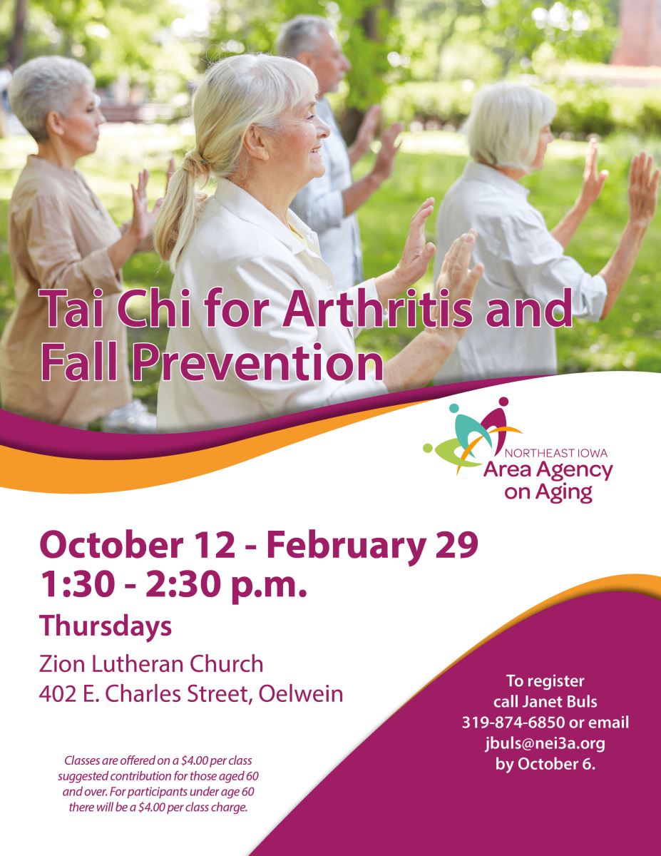 Hi! Tai Chi for Arthritis and Fall Prevention - Oelwein